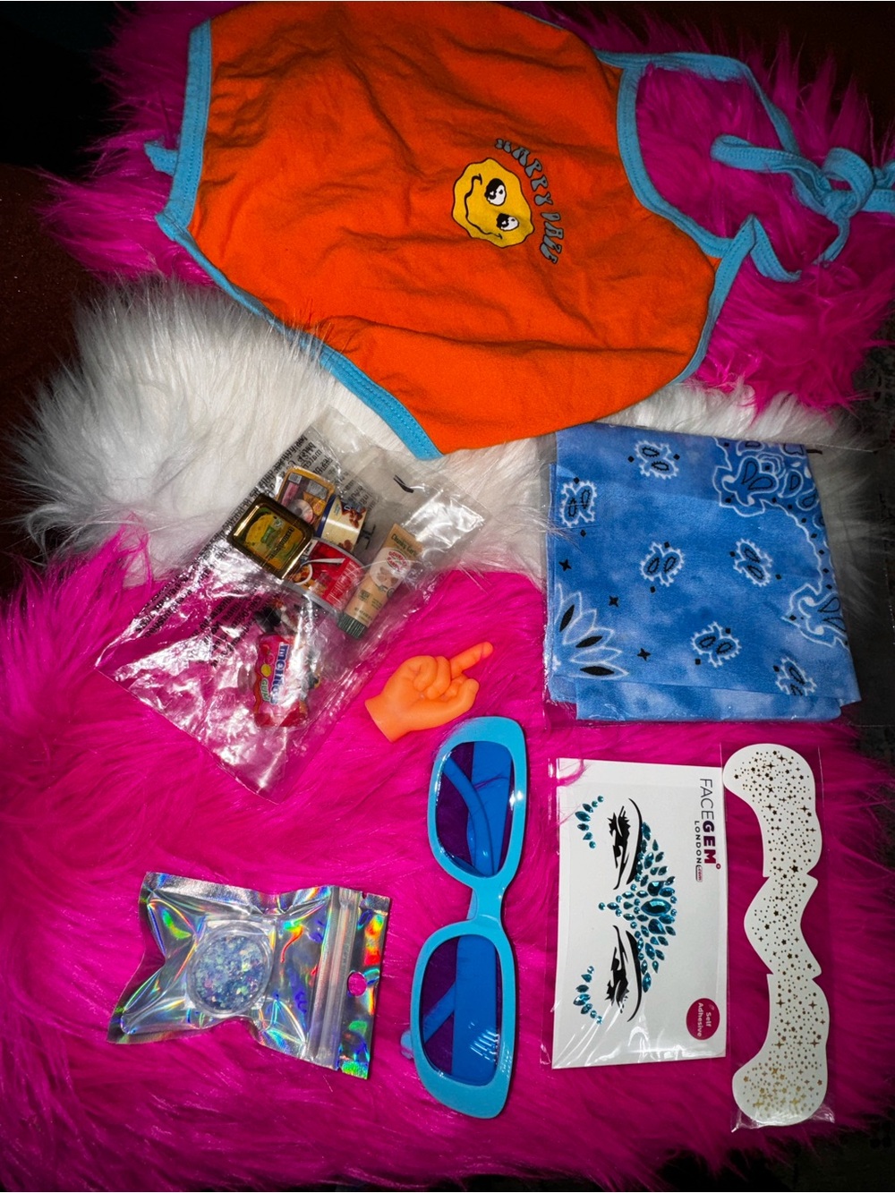 8pc rave festival halter bundle + accessories